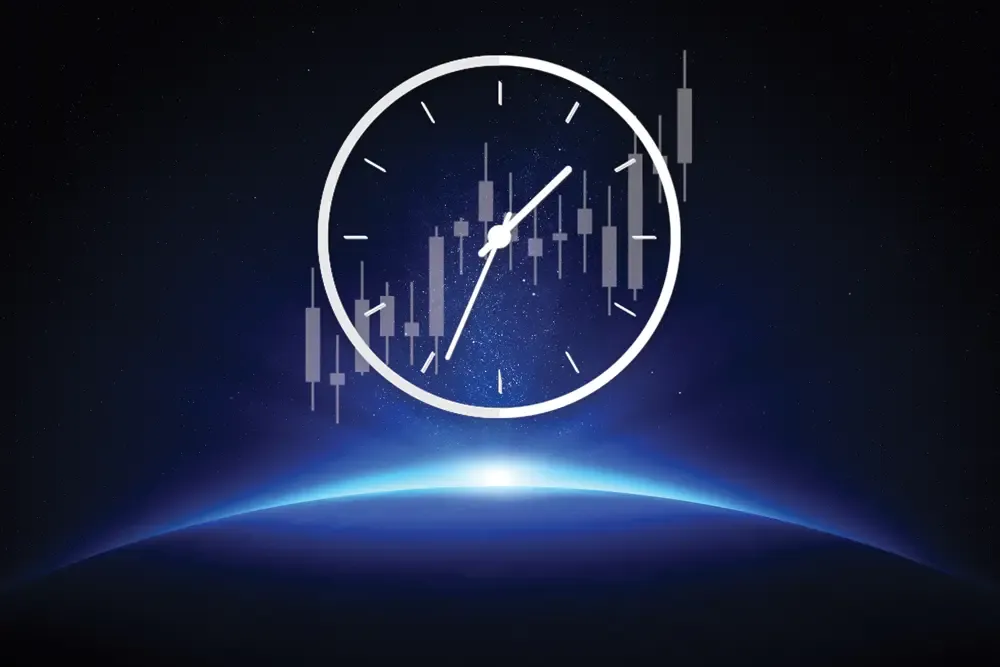 Nachthimmel mit Charts