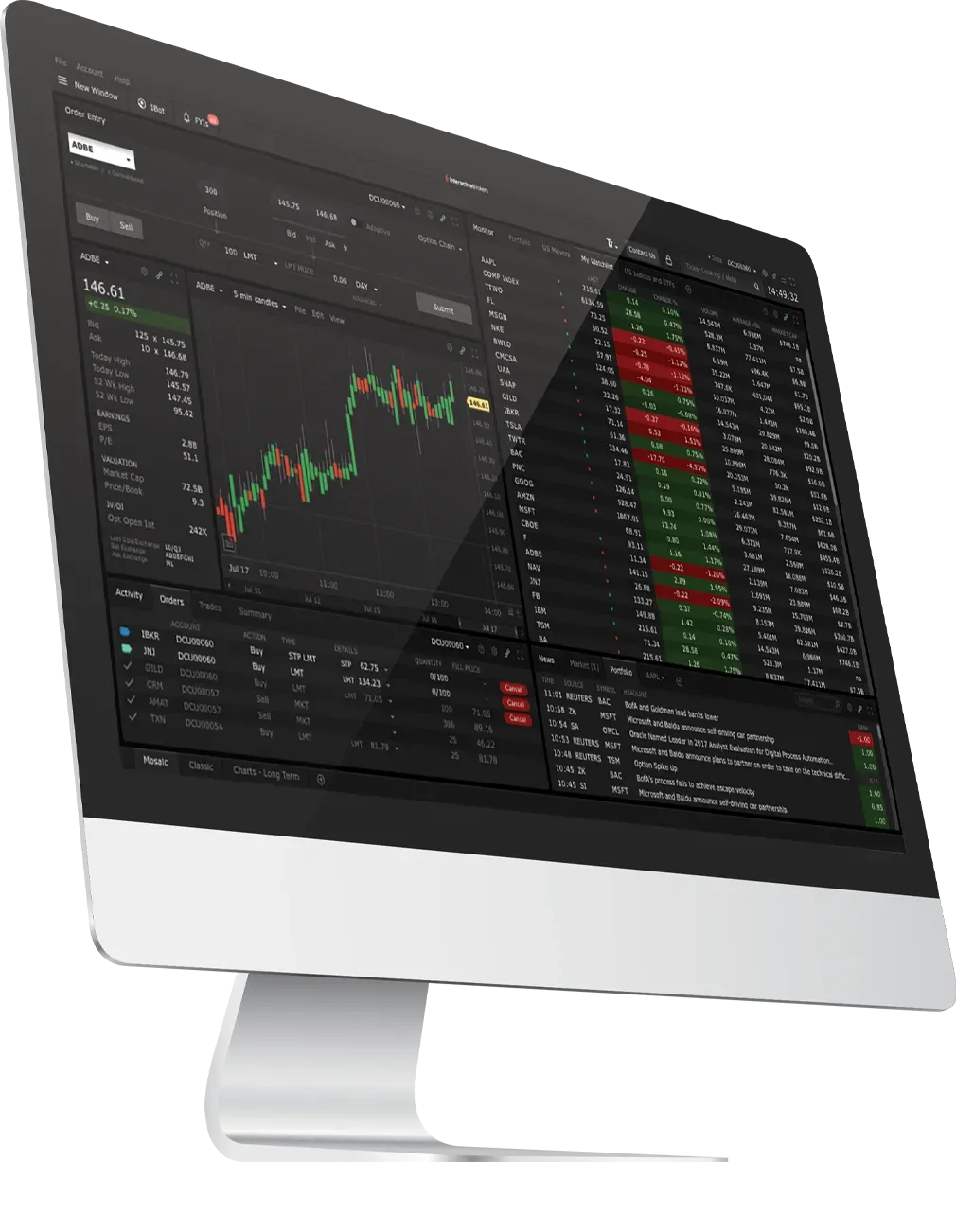 Valor Desktop interface on a laptop